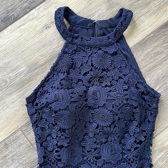 Lulu’s Love Poem Navy Mini Dress - Picture 3 of 8